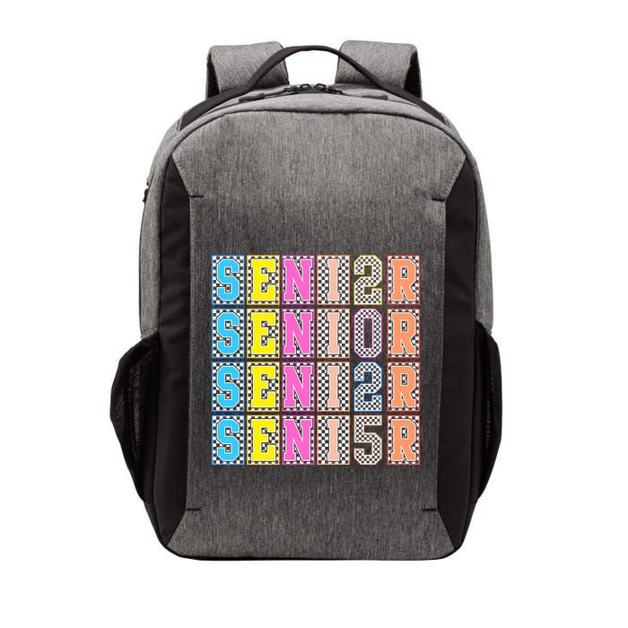 Senior 2025 Retro Checkered Vector Backpack