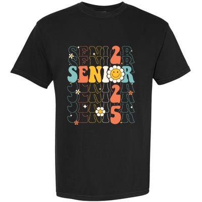 Senior 2025 Retro Groovy Class Of 2025 Graduation Senior 25 Garment-Dyed Heavyweight T-Shirt