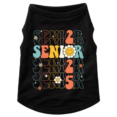 Senior 2025 Retro Groovy Class Of 2025 Graduation Senior 25 Doggie Tank