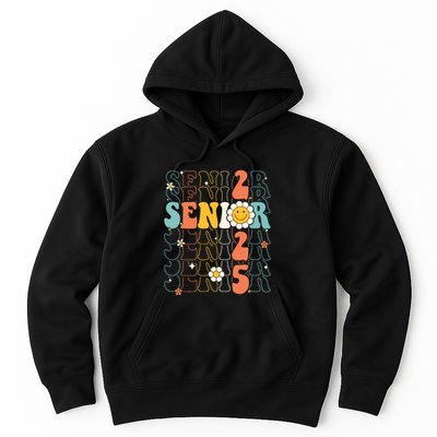 Senior 2025 Retro Groovy Class Of 2025 Graduation Senior 25 Hoodie