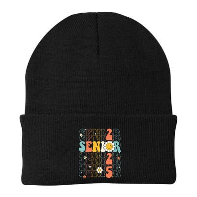 Senior 2025 Retro Groovy Class Of 2025 Graduation Senior 25 Beanie