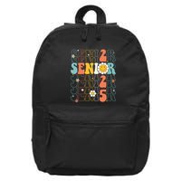 Senior 2025 Retro Groovy Class Of 2025 Graduation Senior 25 16 in Basic Backpack
