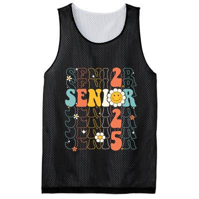 Senior 2025 Retro Groovy Class Of 2025 Graduation Senior 25 Mesh Reversible Basketball Jersey Tank