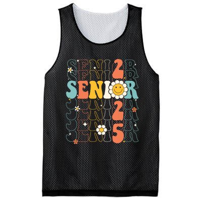 Senior 2025 Retro Groovy Class Of 2025 Graduation Senior 25 Mesh Reversible Basketball Jersey Tank