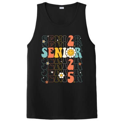 Senior 2025 Retro Groovy Class Of 2025 Graduation Senior 25 PosiCharge Competitor Tank