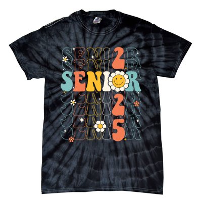 Senior 2025 Retro Groovy Class Of 2025 Graduation Senior 25 Tie-Dye T-Shirt