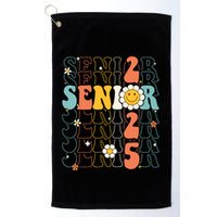 Senior 2025 Retro Groovy Class Of 2025 Graduation Senior 25 Golf Towel