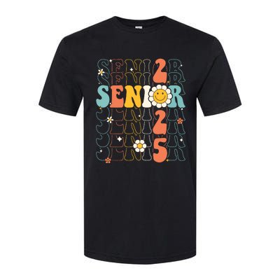 Senior 2025 Retro Groovy Class Of 2025 Graduation Senior 25 Softstyle CVC T-Shirt