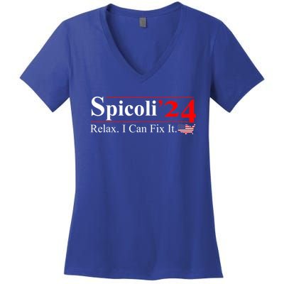 Spicoli 2024 Relax I Can Fix It Women's V-Neck T-Shirt