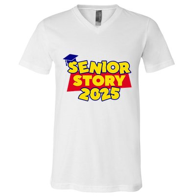 Senior 2025 Story Class Of 2025 Back To School 2025 V-Neck T-Shirt