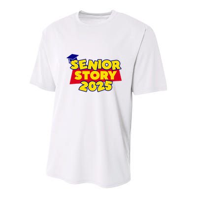 Senior 2025 Story Class Of 2025 Back To School 2025 Youth Performance Sprint T-Shirt