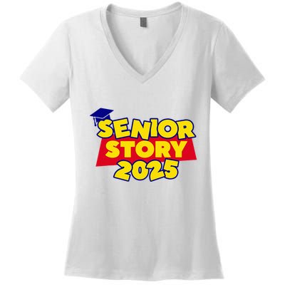 Senior 2025 Story Class Of 2025 Back To School 2025 Women's V-Neck T-Shirt