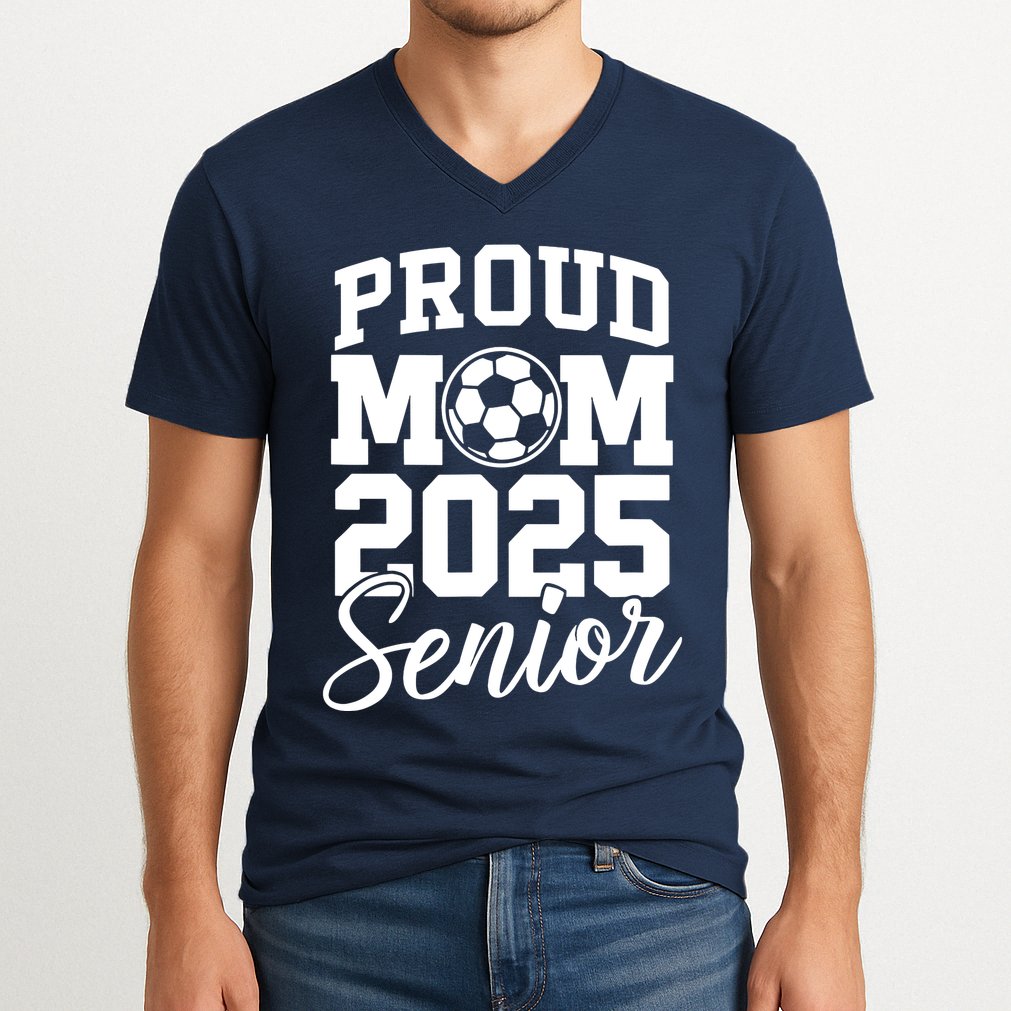 Senior 2025 Soccer Mom High School Graduation Outfit Proud V-Neck T-Shirt