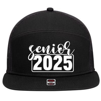 Senior 2025 7 Panel Mesh Trucker Snapback Hat