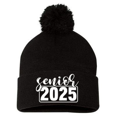 Senior 2025 Pom Pom 12in Knit Beanie
