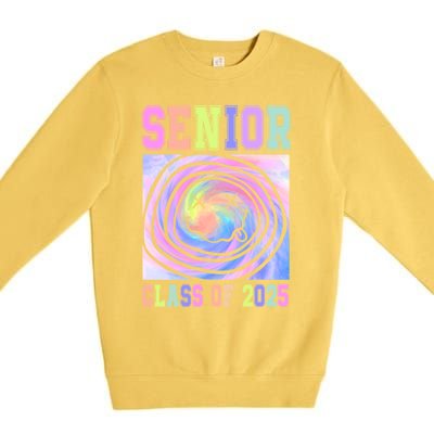 Senior 2025 Tie Dye Graduation Class Of 2025 Graduate Gift Premium Crewneck Sweatshirt