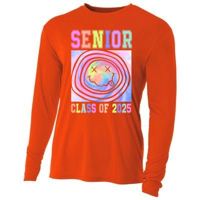 Senior 2025 Tie Dye Graduation Class Of 2025 Graduate Gift Cooling Performance Long Sleeve Crew