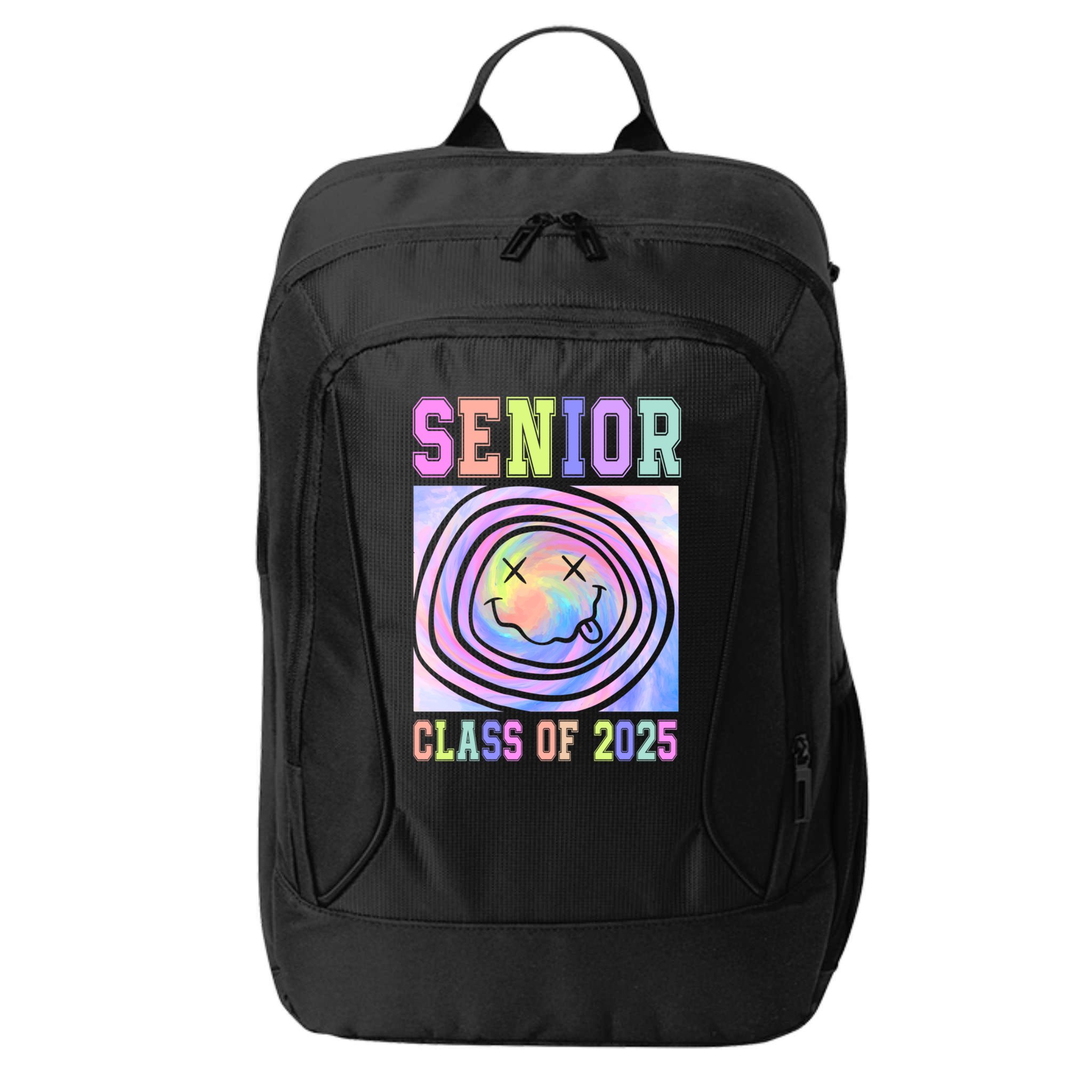Senior 2025 Tie Dye Graduation Class Of 2025 Graduate Gift City Backpack