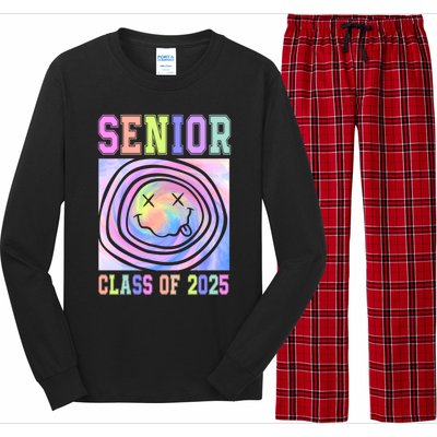 Senior 2025 Tie Dye Graduation Class Of 2025 Graduate Gift Long Sleeve Pajama Set