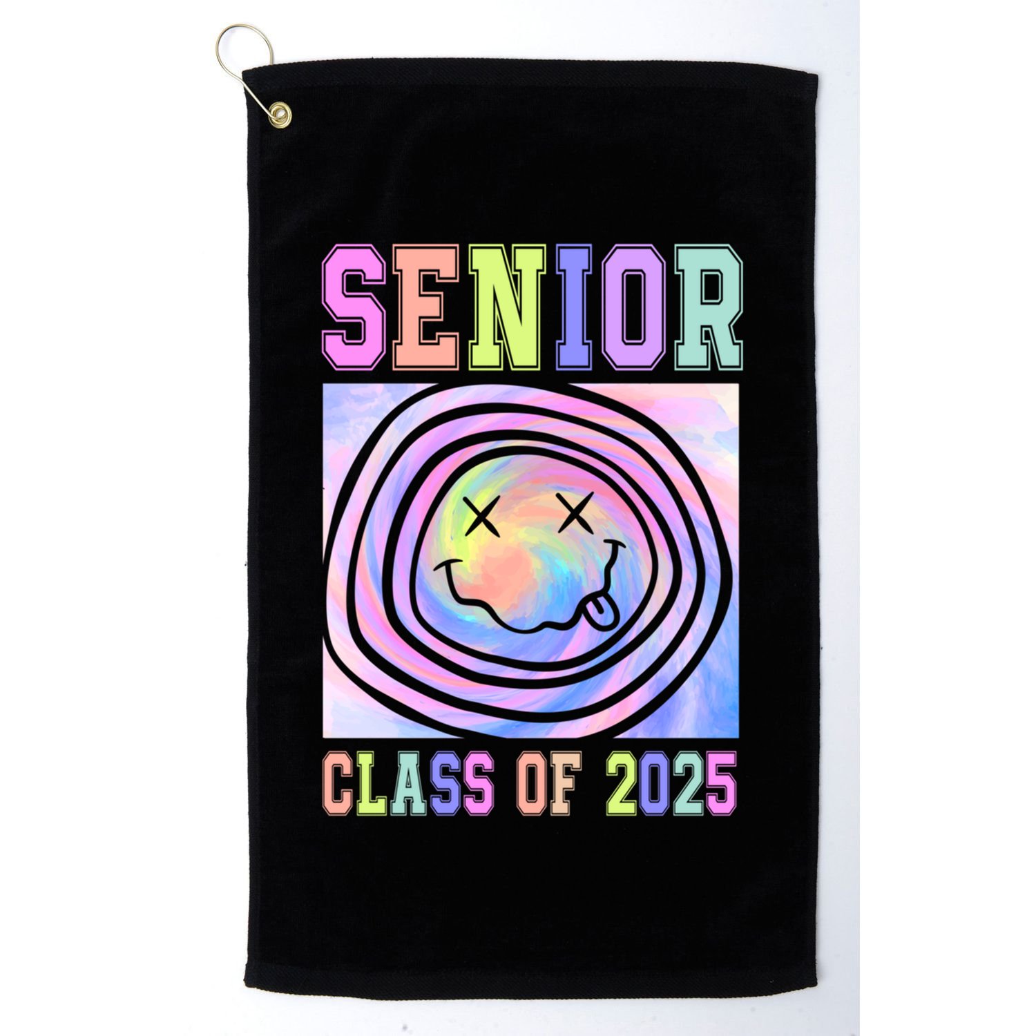 Senior 2025 Tie Dye Graduation Class Of 2025 Graduate Gift Golf Towel
