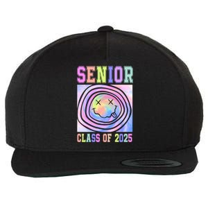 Senior 2025 Tie Dye Graduation Class Of 2025 Graduate Gift Wool Snapback Cap