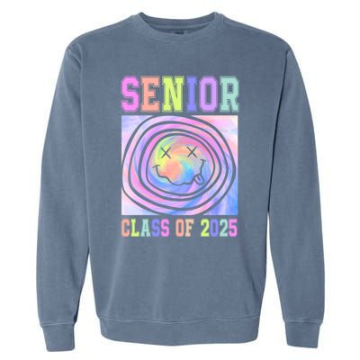 Senior 2025 Tie Dye Graduation Class Of 2025 Graduate Gift Garment-Dyed Sweatshirt