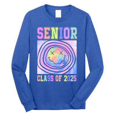 Senior 2025 Tie Dye Graduation Class Of 2025 Graduate Gift Long Sleeve Shirt