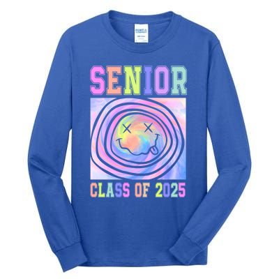 Senior 2025 Tie Dye Graduation Class Of 2025 Graduate Gift Tall Long Sleeve T-Shirt