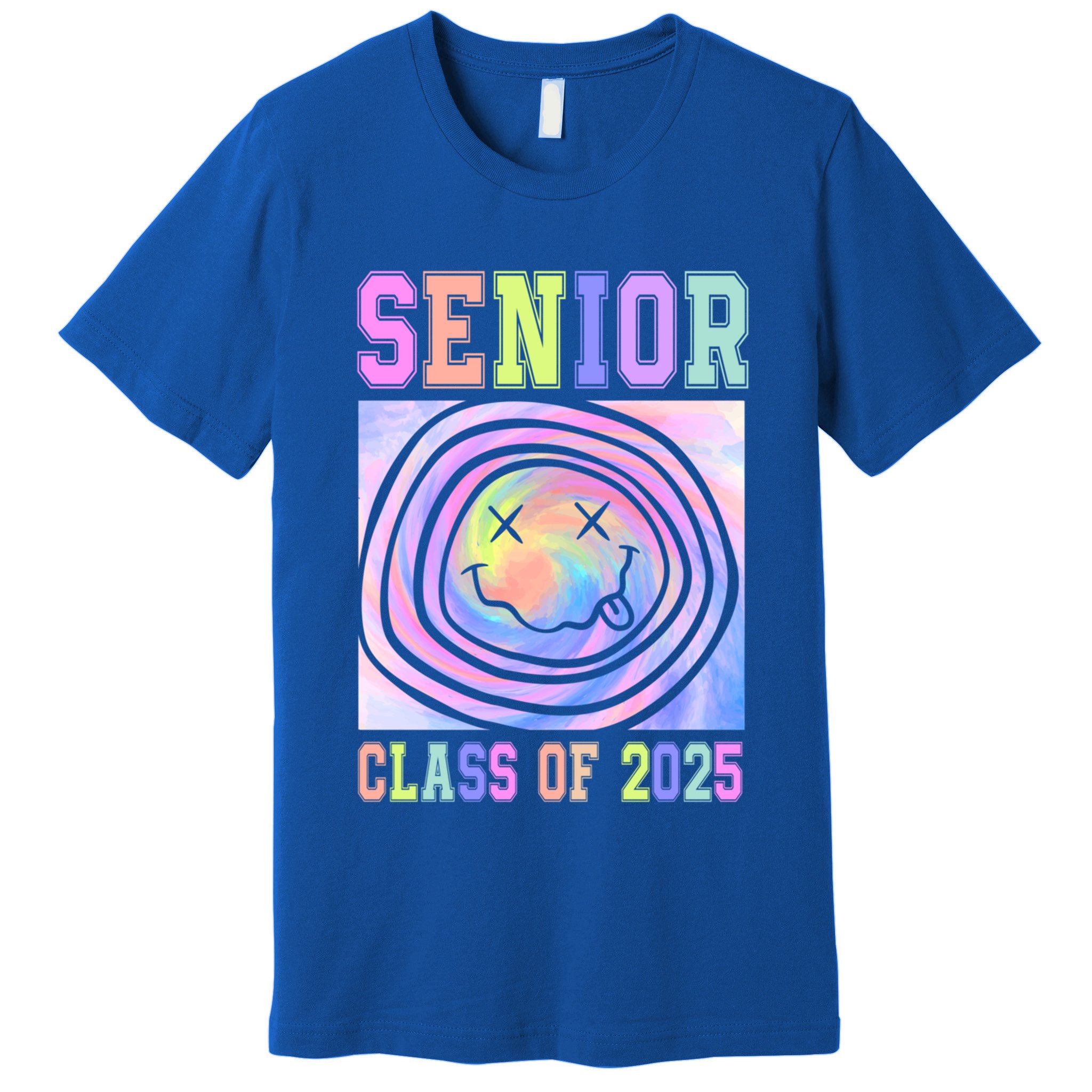 Senior 2025 Tie Dye Graduation Class Of 2025 Graduate Gift Premium T-Shirt