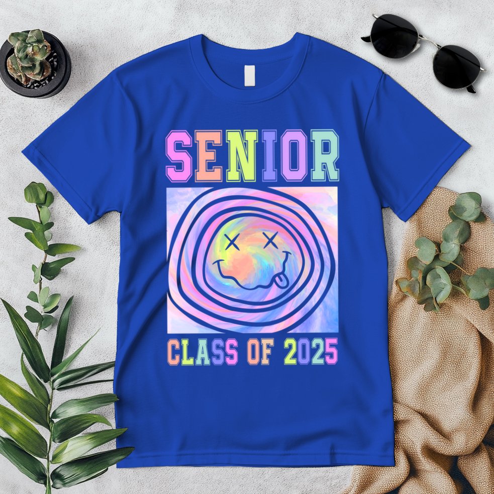 Senior 2025 Tie Dye Graduation Class Of 2025 Graduate Gift Premium T-Shirt