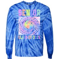 Senior 2025 Tie Dye Graduation Class Of 2025 Graduate Gift Tie-Dye Long Sleeve Shirt