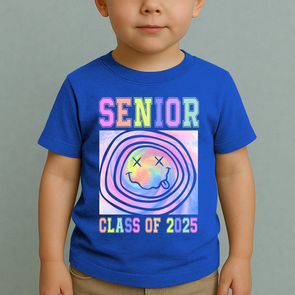 Senior 2025 Tie Dye Graduation Class Of 2025 Graduate Gift Toddler T-Shirt