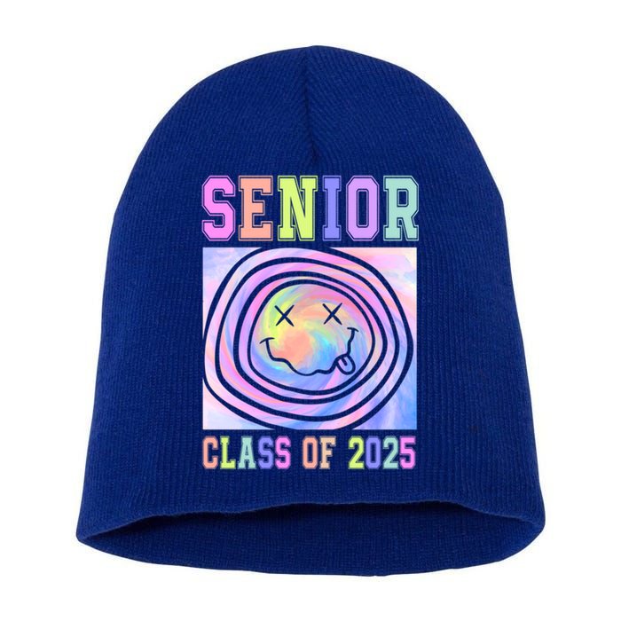 Senior 2025 Tie Dye Graduation Class Of 2025 Graduate Gift Short Acrylic Beanie