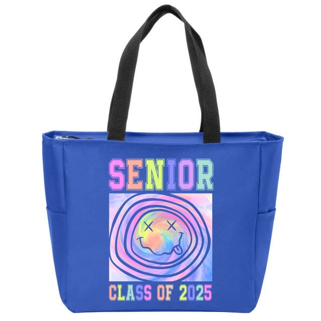 Senior 2025 Tie Dye Graduation Class Of 2025 Graduate Gift Zip Tote Bag