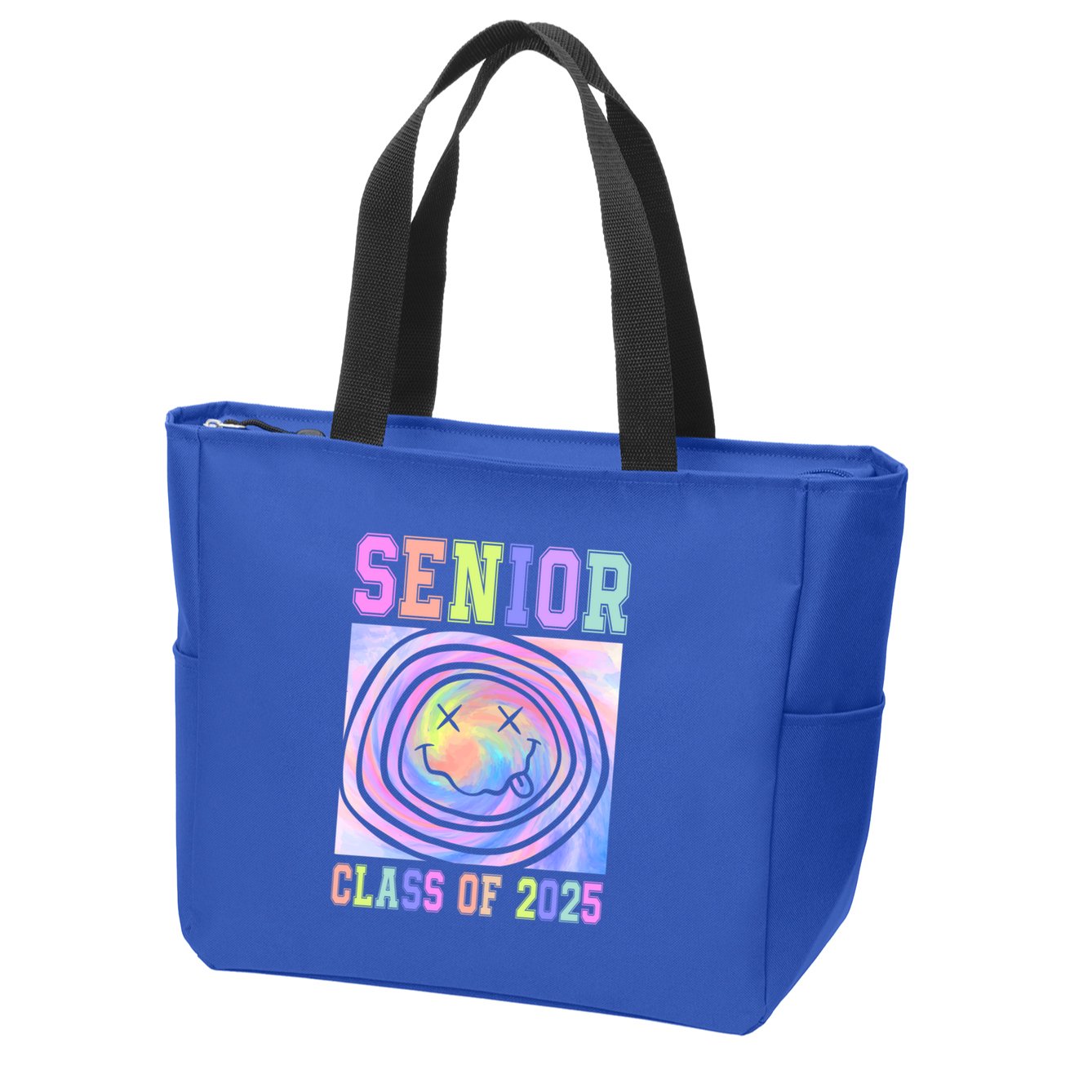 Senior 2025 Tie Dye Graduation Class Of 2025 Graduate Gift Zip Tote Bag