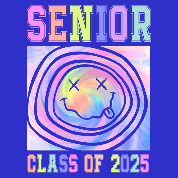 Senior 2025 Tie Dye Graduation Class Of 2025 Graduate Gift Zip Tote Bag