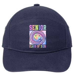 Senior 2025 Tie Dye Graduation Class Of 2025 Graduate Gift 7-Panel Snapback Hat