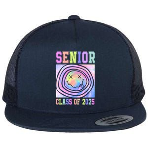 Senior 2025 Tie Dye Graduation Class Of 2025 Graduate Gift Flat Bill Trucker Hat