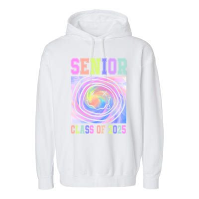 Senior 2025 Tie Dye Graduation Class Of 2025 Graduate Gift Garment-Dyed Fleece Hoodie