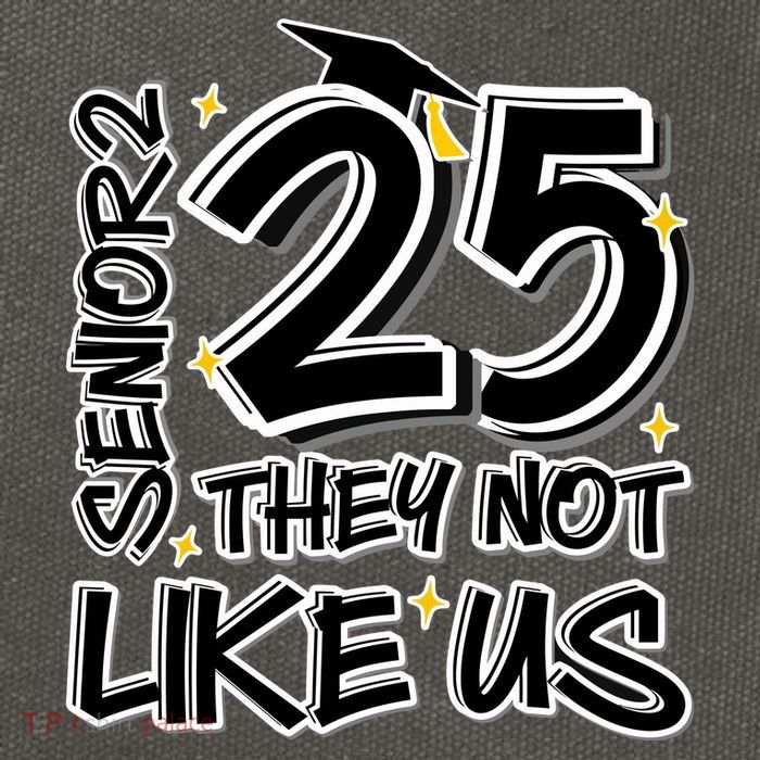 Senior 25 They Aren’T Like Us Graduation Cotton Canvas Backpack