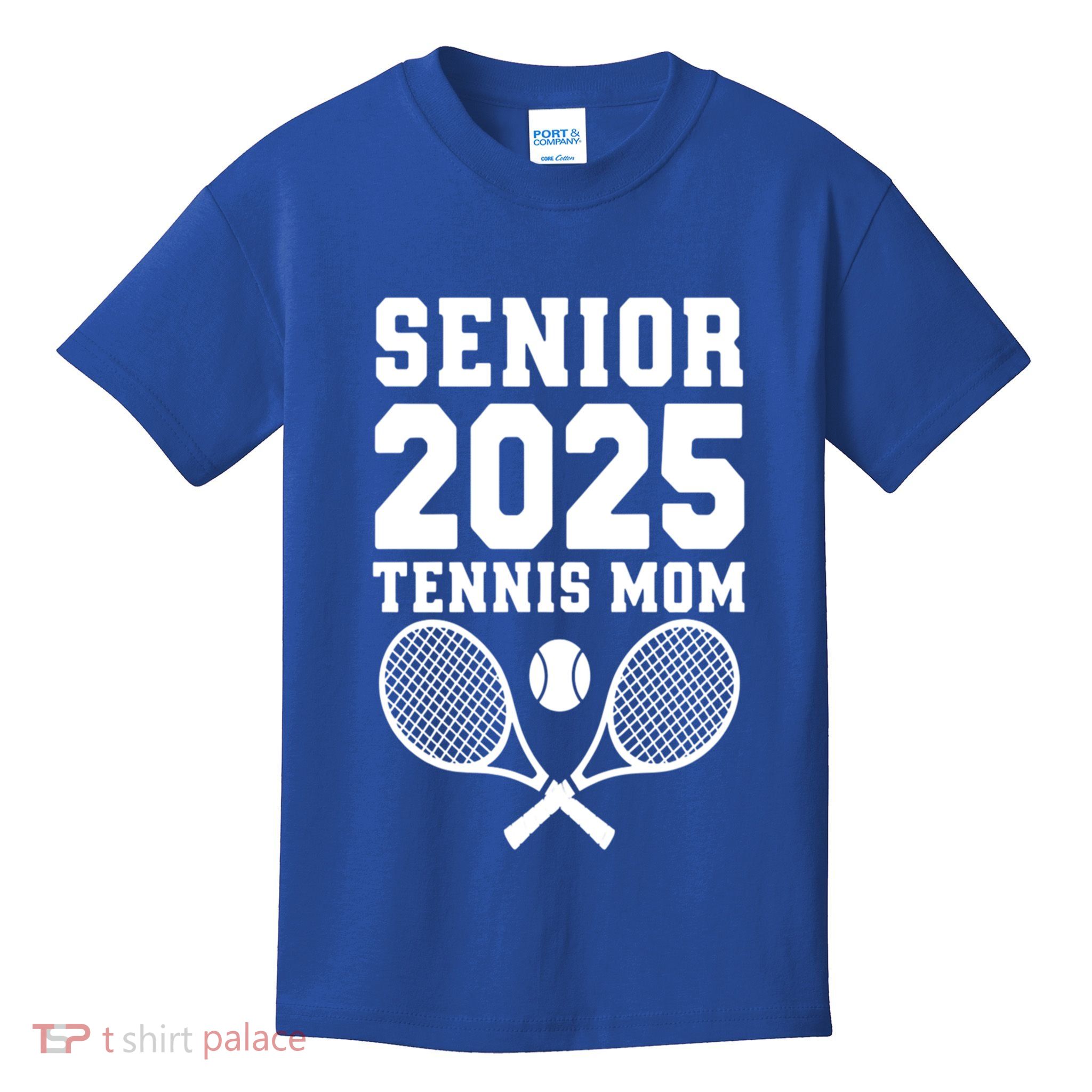 Senior 2025 Tennis Mom Proud Supporter Gift Kids T-Shirt