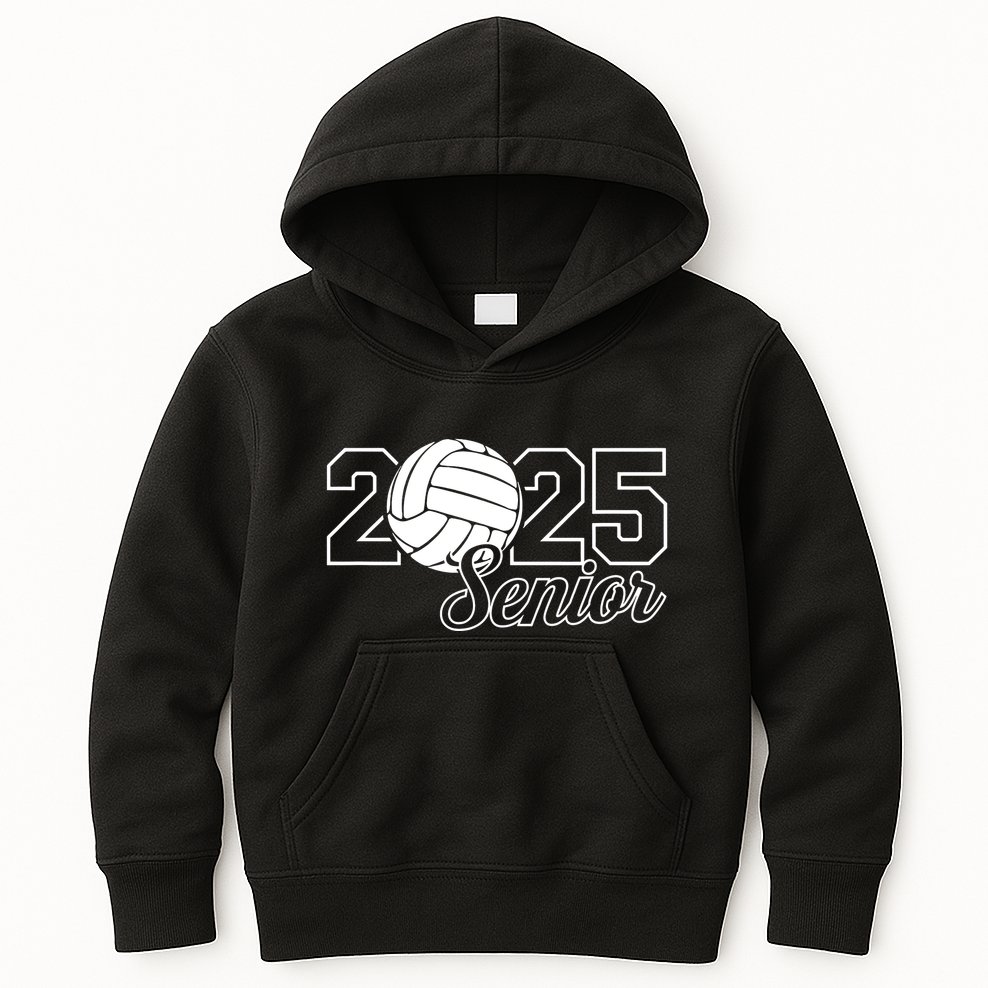 Senior 2025 Volleyball Mom High School Graduation Outfit Pro Kids Hoodie