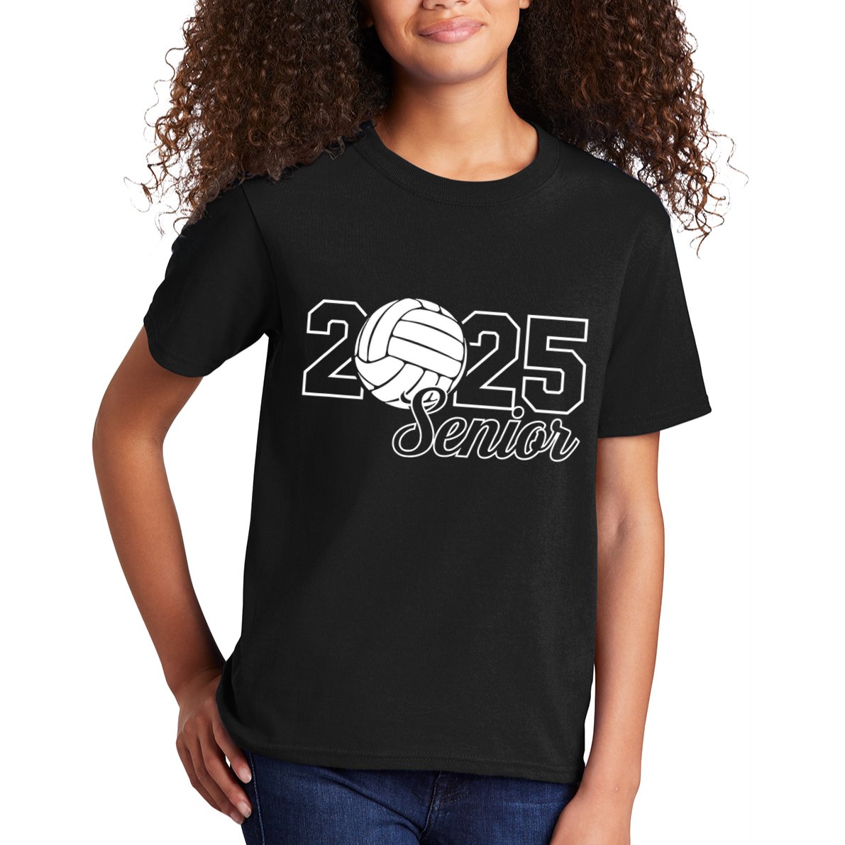 Senior 2025 Volleyball Mom High School Graduation Outfit Pro Kids T-Shirt