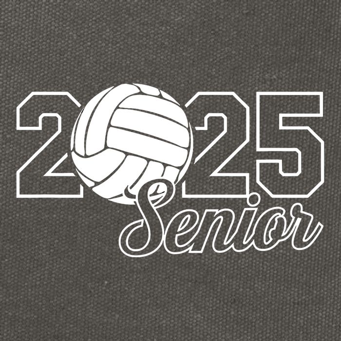Senior 2025 Volleyball Mom High School Graduation Outfit Pro Cotton Canvas Backpack
