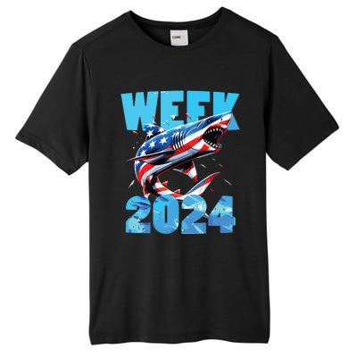 Shark 2024 Week Passion For Shark Usa America Flag Tall Fusion ChromaSoft Performance T-Shirt