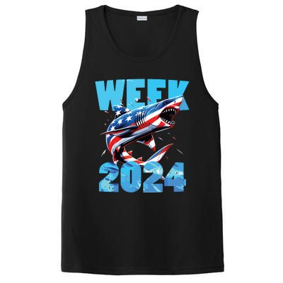 Shark 2024 Week Passion For Shark Usa America Flag PosiCharge Competitor Tank