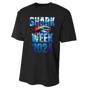 Shark 2024 Week Passion For Shark Lover Ocean Wildlife Performance Sprint T-Shirt