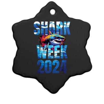 Shark 2024 Week Passion For Shark Lover Ocean Wildlife Ceramic Star Ornament