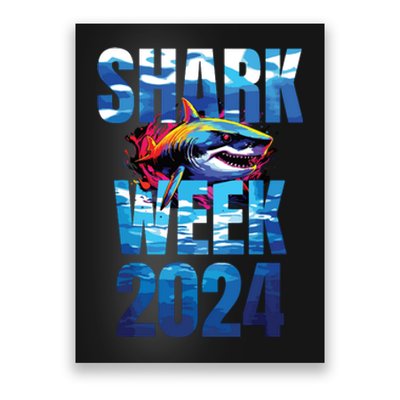 Shark 2024 Week Passion For Shark Lover Ocean Wildlife Poster