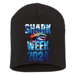 Shark 2024 Week Passion For Shark Lover Ocean Wildlife Short Acrylic Beanie